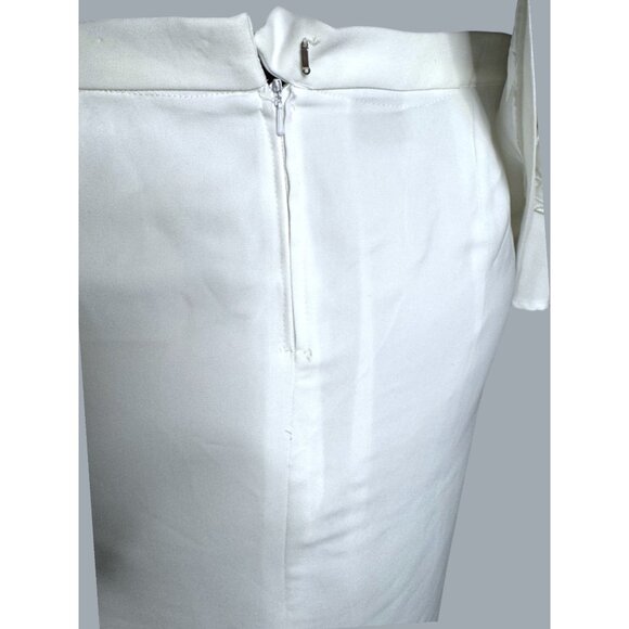 Harmony New York Elegant White 2-Piece Suit  Jacket & Skirt with Embroidered Det - Picture 12 of 14